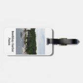 Boothbay Harbour Boats Bagagelabel met lederen rie (Achterkant horizontaal)