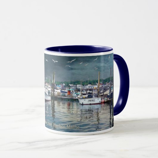 Boothbay Harbour Maine Coffee Mok (Voorkant rechts)