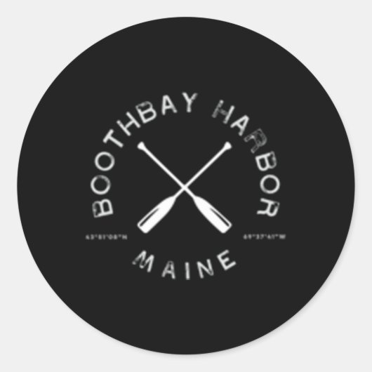Boothbay Harbour Maine Ronde Sticker (Voorkant)