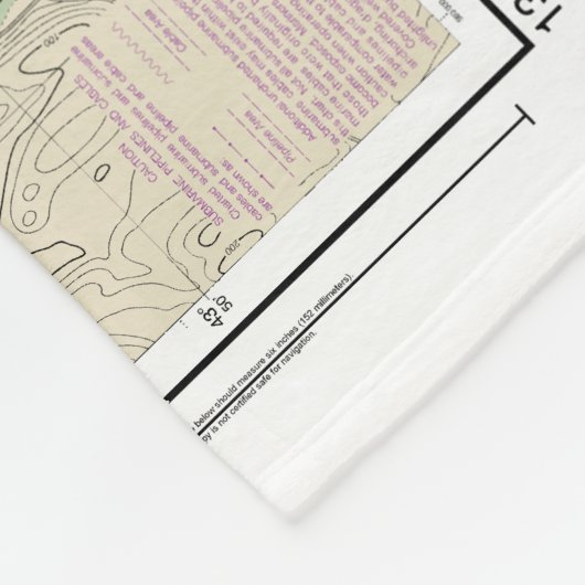 Boothbay Harbour to Bath Nautical Chart 13296 Fleece Deken (Hoek)