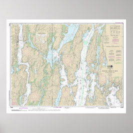 Boothbay Harbour to Bath Nautical Chart 13296 Poster