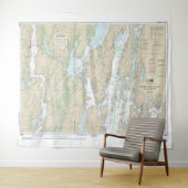 Boothbay Harbour to Bath Nautical Chart 13296 Wandkleed (In Situ (horizontaal))
