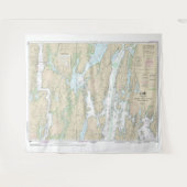 Boothbay Harbour to Bath Nautical Chart 13296 Wandkleed (Voorkant (horizontaal))