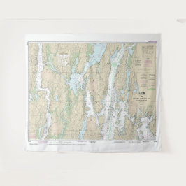 Boothbay Harbour to Bath Nautical Chart 13296 Wandkleed