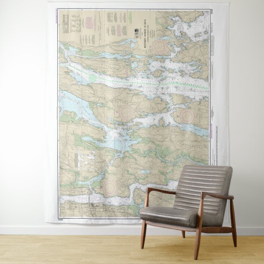 Boothbay Harbour to Bath Nautical Chart 13296 Wandkleed (In situ)