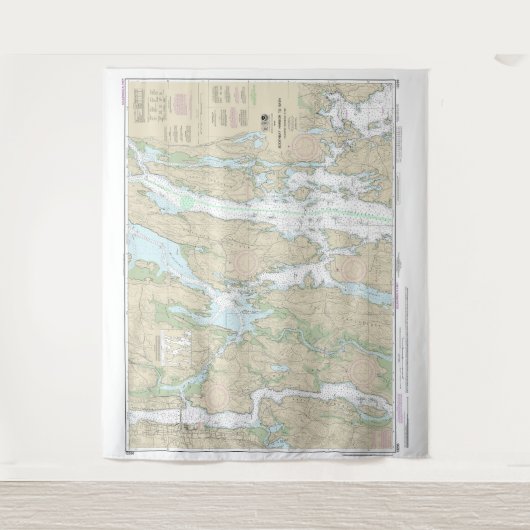 Boothbay Harbour to Bath Nautical Chart 13296 Wandkleed (Voorkant)