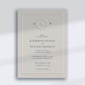 Boothelm Faux reliëf Classic Lijst Chic Wedding Kaart