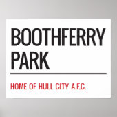 Boothferry Park Stadium Street Poster (Voorkant)