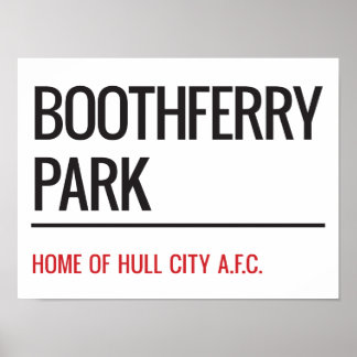 Boothferry Park Stadium Street Poster