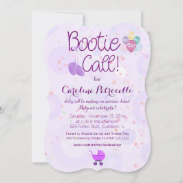 "bootie call" baby shower uitnodiging