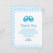 Bootie Call Blue Baby Boy Shower Bedankt kaart (Voorkant / Achterkant)