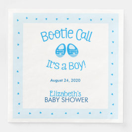 Bootie Call Blue Baby Boy Shower Servet