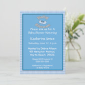 Booties Baby shower Invitation Kaart (Staand voorkant)