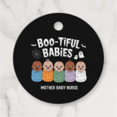 Bootiful Baby's Moeder Baby Verpleegster Halloween Bedankjes Labels (Voorkant)