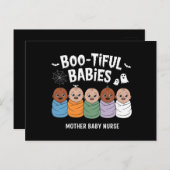Bootiful Baby's Moeder Baby Verpleegster Halloween Briefkaart (Voorkant / Achterkant)