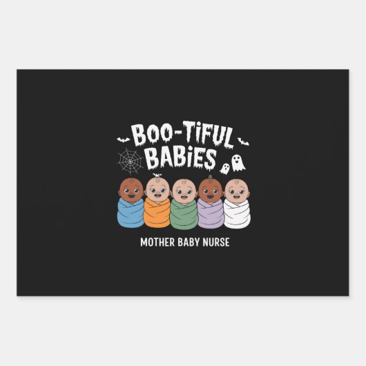 Bootiful Baby's Moeder Baby Verpleegster Halloween Inpakpapier Vel (Voorkant)