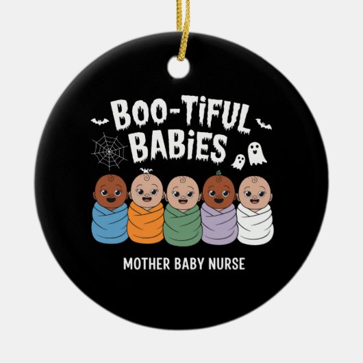 Bootiful Baby's Moeder Baby Verpleegster Halloween Keramisch Ornament (Voorkant)