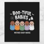 Bootiful Baby's Moeder Baby Verpleegster Halloween Wijn Etiket (Enkel label)