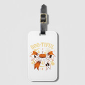 Bootiful Funny Halloween Coquette Bow Pumpkin Bagagelabel (Voorkant (verticaal))