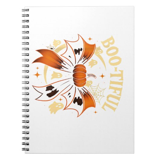 Bootiful Funny Halloween Coquette Bow Pumpkin Notitieboek (Voorkant)