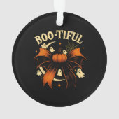 Bootiful Funny Halloween Coquette Bow Pumpkin Ornament (achterkant)