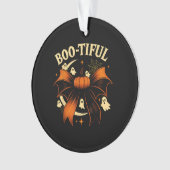 Bootiful Funny Halloween Coquette Bow Pumpkin Ornament (voorkant)