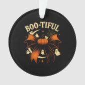 Bootiful Funny Halloween Coquette Bow Pumpkin Ornament (voorkant)