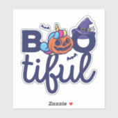 Bootiful Halloween Grappige Eenhoorn Pompoen lanta Sticker (Vel)