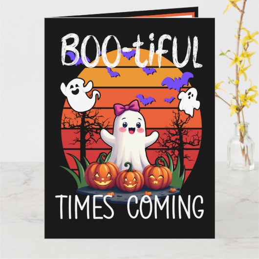 Bootiful Times Coming beroemd gemaakt door Hallowe Kaart (Gele Bloem)