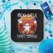 Bootiful Times Coming, Halloween Party Schattigee Papieren Bordje (Feest)