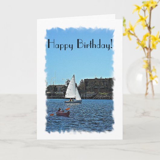 Bootjes in de Birthday Kaart (Gele Bloem)