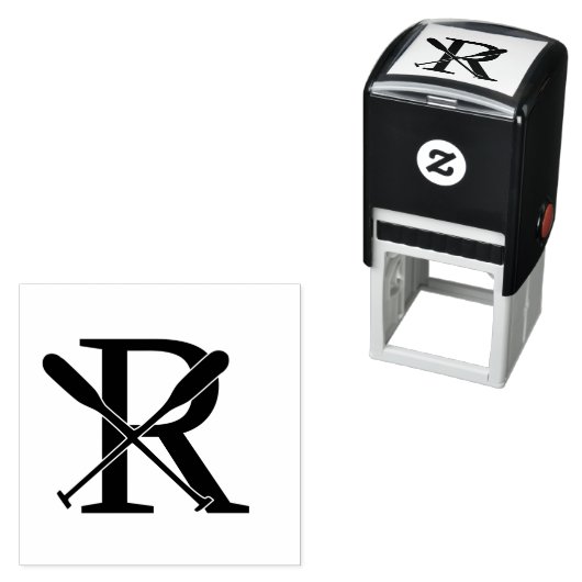 Bootkano roeispanen boven enkelvoudig Initiaal mon Zelfinktende Stempel (In situ)