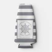 Bootkapitein Gepersonaliseerd Slate Grey Flesjeskoeler (Voorkant)