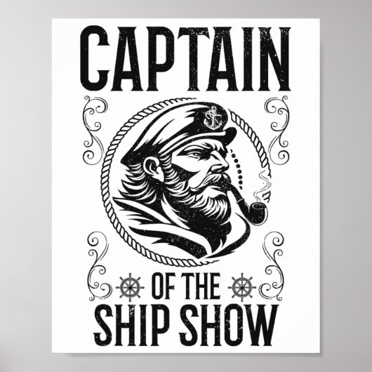 Bootkapitein Grappig Varen  Poster (Voorkant)