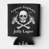 Bootkapitein Jolly Lager Custom Bier Piraat Thema Blikjeskoeler (Voorkant)