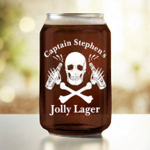 Bootkapitein Jolly Lager Custom Bier Piraat Wit