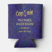 Bootkapitein Nautical Anchor Gold | Aangepaste naa Blikjeskoeler (Voorkant)