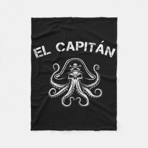 Bootkapitein Ponton Octopus Piraat Zeevaart Mannen Fleece Deken