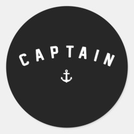 Bootkapitein Retro Ronde Sticker