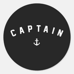 Bootkapitein Retro Ronde Sticker