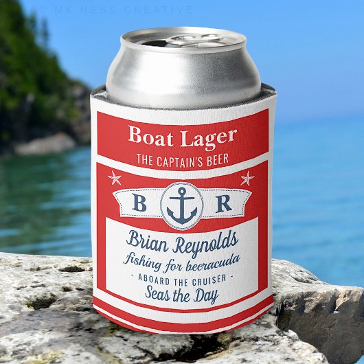 Bootkapitein Schip Anker Boot Lager Bier | Aangepa Blikjeskoeler