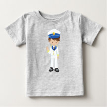 Bootkapitein, schipper, bruin haar, schattige jong