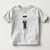 Bootkapitein, schipper, leuke jongen, blond haar kinder shirts (Voorkant)