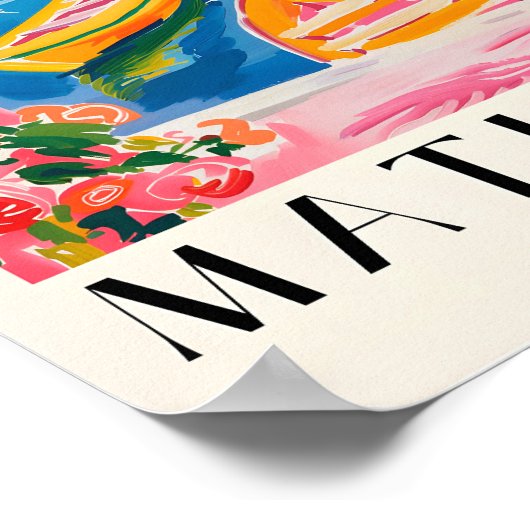 Bootkunst Print, Dopamine Decor, Stranddecoratie,  Poster (Hoek)