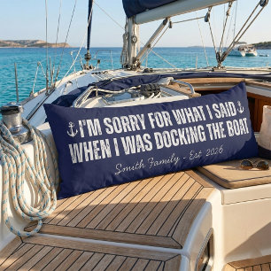 Bootkussen Nautisch Cadeau Gepersonaliseerde Naam Lichaamskussen