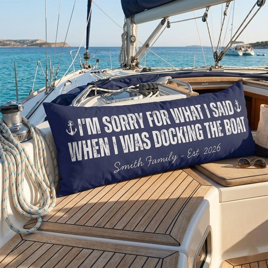 Bootkussen Nautisch Cadeau Gepersonaliseerde Naam Lichaamskussen