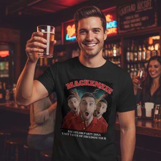 Bootleg Concert 3 Photo and Text Personalized Fun T-shirt