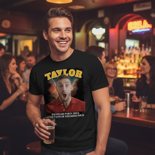 Bootleg Concert Photo and Text Personalized Fun T-shirt