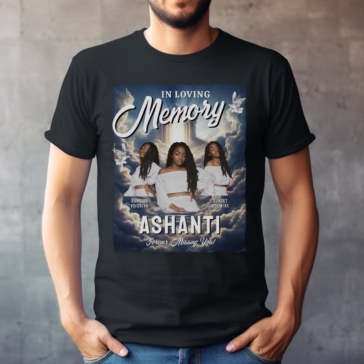 Bootleg Heaven Photo Memorial Funeral T-shirt