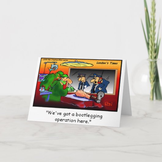 Bootleg Operation Funny Cartoon T - shirts & cadea Kaart (Voorkant)
